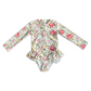 Girls long sleeve togs - Pink floral