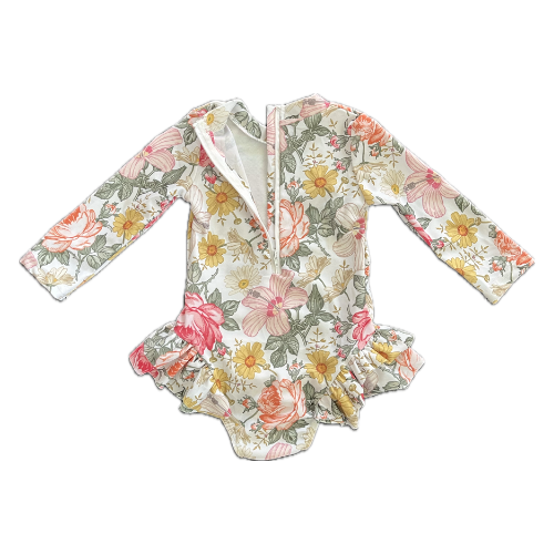 Girls long sleeve togs - Vintage florals