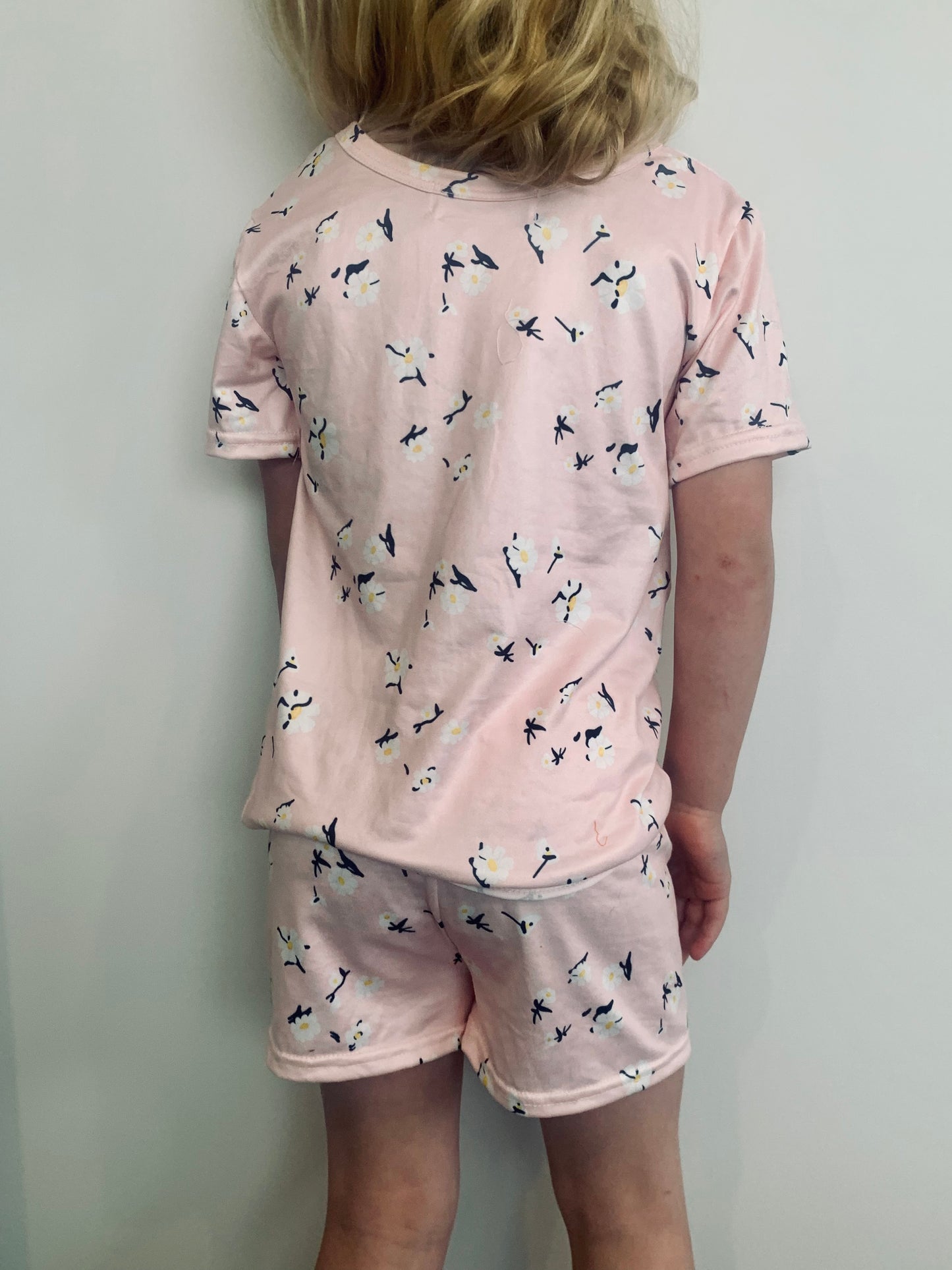 Girls Summer PJs - Pink daisy