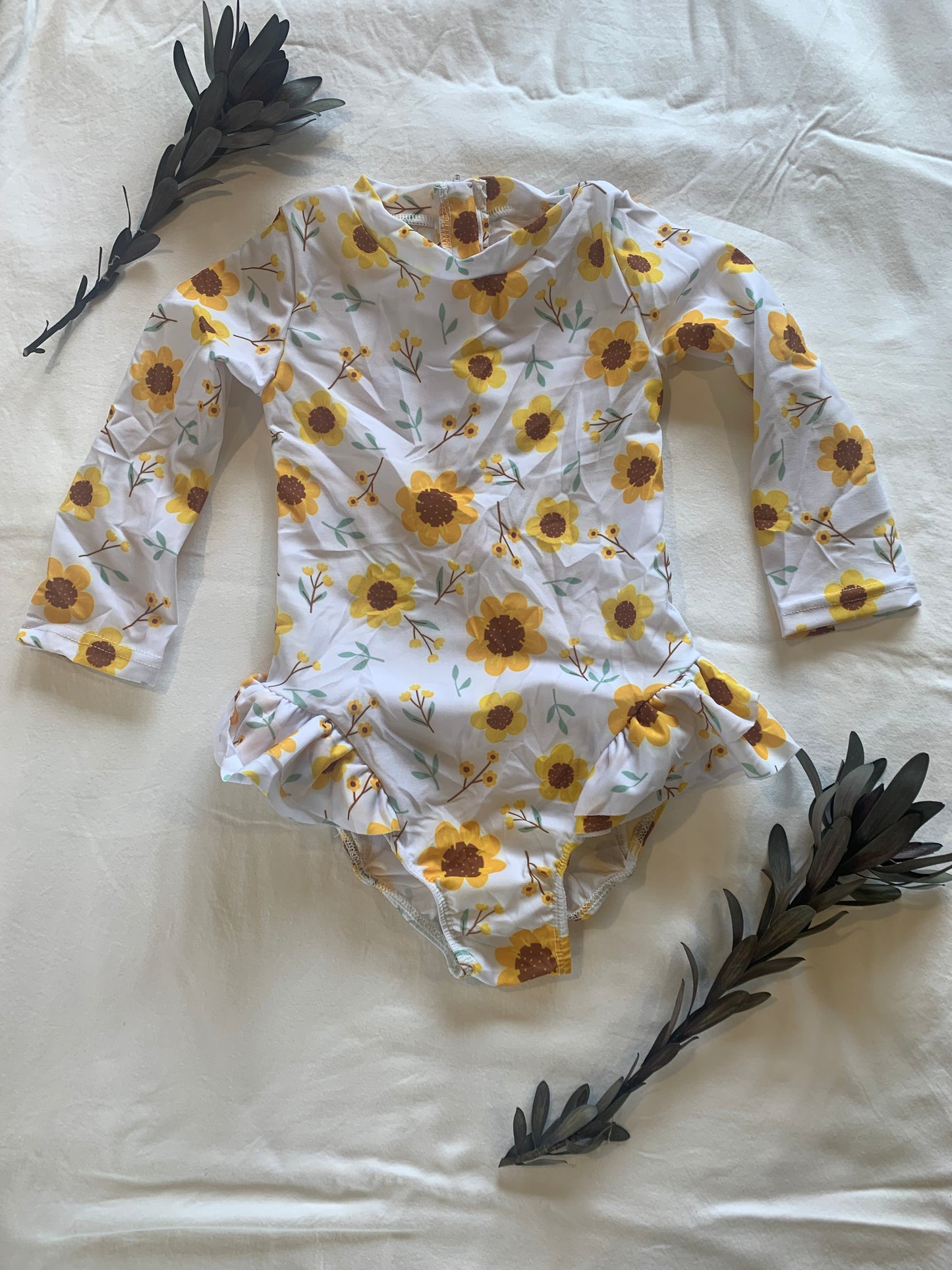 Girls long sleeve togs - Sunflowers
