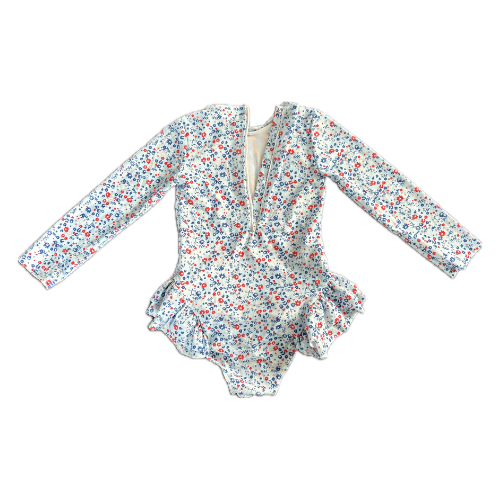 Magic Togs Girls long sleeve togs - Blue small floral – Flock & Co
