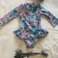 Girls long sleeve togs - Blue florals