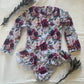 Girls long sleeve togs - Purple flowers
