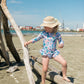 Girls long sleeve togs - Blue florals